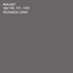 #6A6567 - Ironside Gray Color Image